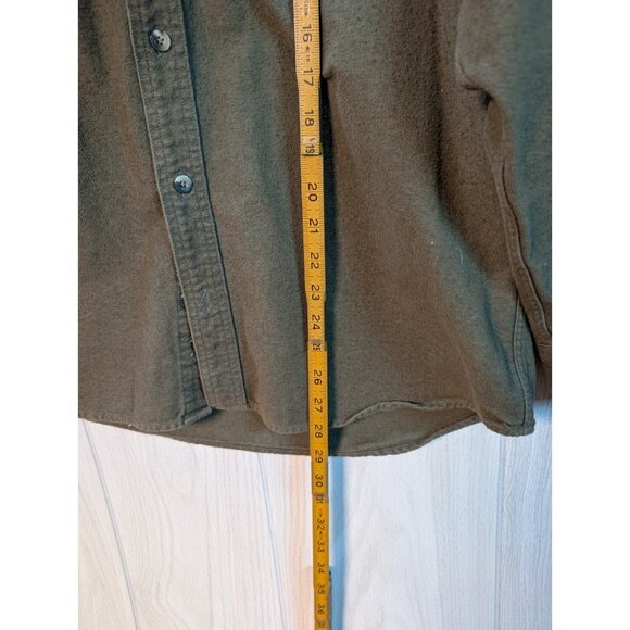 Cabela’s Deerskin Soft Chamois Heavyweight Green Long Sleeve Shirt Medium Reg - Picture 6 of 6